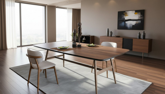 Stół do jadalni Stół obiadowy Tabela jadalnia Narożnik Drewno Baun jadalnia Design stoły