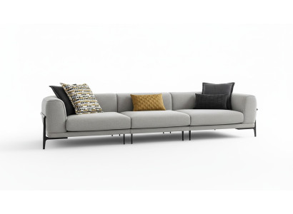 Sofa trzyosobowa 3 miejsce siedzące sofa materiałowa kanapa nowoczesna szara materiałowa nowa