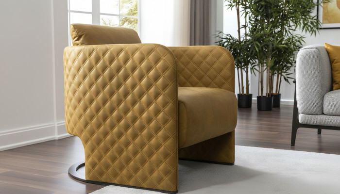 Fotel EarsFotel CocktailFotel miejsce siedzące Nowoczesna sztuczna skóra Yellow Design