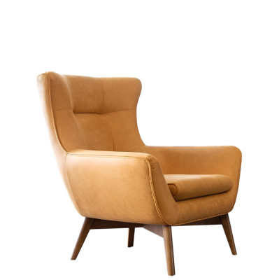 Fotel EarsFotel CocktailFotel miejsce siedzące Modern Design sztuczna skóra Żółty