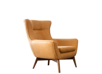 Fotel EarsFotel CocktailFotel miejsce siedzące Modern Design sztuczna skóra Żółty