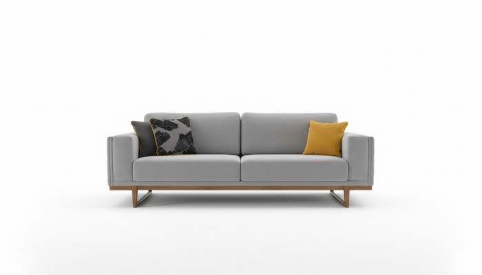 Sofa trzyosobowa 3 miejsce siedzące sofa materiałowa kanapa nowoczesna szara materiałowa nowa
