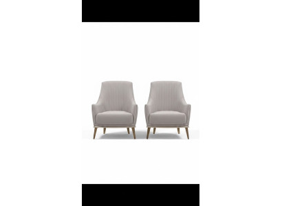 Fotel Grupa EarsFotel Modern Material miejsce do siedzenia Poliester Zestaw 2-częściowy Szary