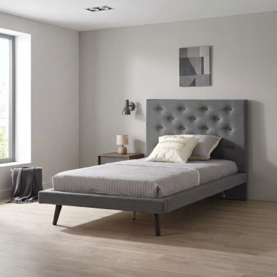 Ramy łóżek rama łóżka Łóżko 120 cm łóżko składane łóżko młodzieżowe materiał szary