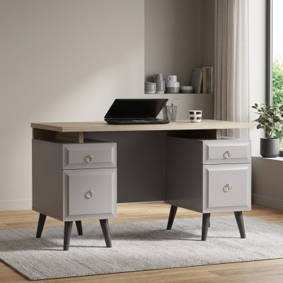 Biurko komputerowe Biurko Biurko dziecięce Drewno Szare Tabela Design
