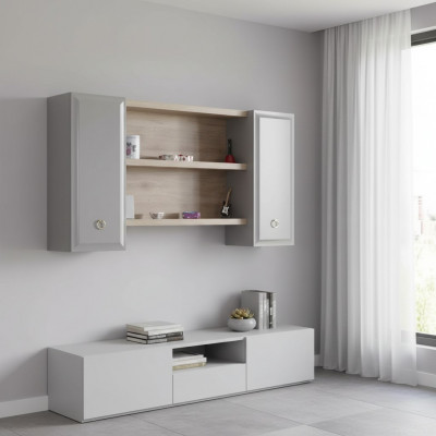 Szafka ścienna szafka ścienna żłobek Półka na książkę Drewno Grey Design