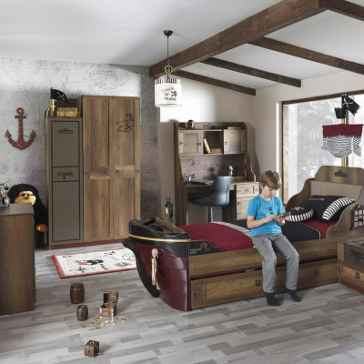 żłobek Pirates Łóżko Ship Szafa Tabela Double bed 5szt