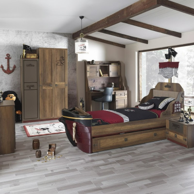 żłobek Pirates Łóżko Ship Szafa Tabela Double bed 5szt