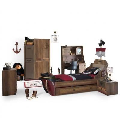 żłobek Pirates Łóżko Ship Szafa Tabela Double bed 5szt