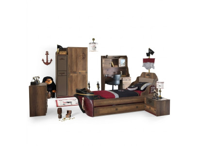 żłobek Pirates Łóżko Ship Szafa Tabela Double bed 5szt