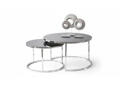 stolik kawowy luksusowy zestaw stolik kawowy srebrny design do salonu