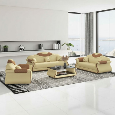 Kompletny zestaw sofowy Zestaw sofowy 3-częściowe sofy skórzane sofy sofa brązowa