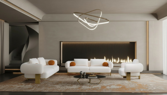 Kompletny zestaw sofowy Zestaw sofowy Biały miejsce do siedzenia sofa tapicerowana sofa materiałowa