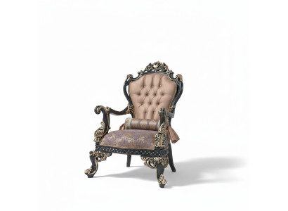 Fotel Beige EarsFotel Baroque miejsce do siedzenia Materiał Poliester Salon