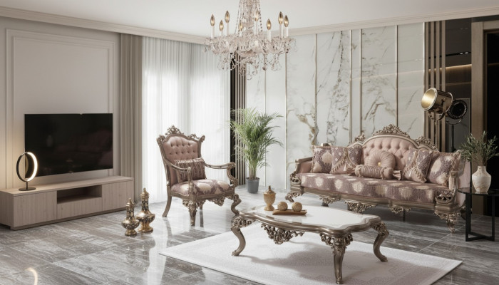 Zestaw sofowy trzyosobowy Fotel Sofa Ustawić beżową sofę tapicerowaną