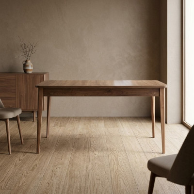Stół do jadalni Stół obiadowy Tabela Drewno Brown rozkładany 160 cm jadalnia