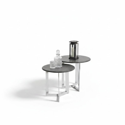 Grupa Stolik Tabela stolik kawowy Living Room Stal nierdzewna Zestaw Silver