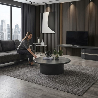 stolik kawowy Stolik Salon Tabela Szary Drewno Design Meble