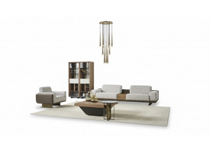 Ustawić czteroosobowy Zestaw sofowy Fotel Materiał Sofa Nowoczesna Sofa Materiałowa