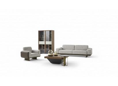 Zestaw sofowy trzyosobowa jednoosobowa sofa tapicerowana szara sofa Grupa design