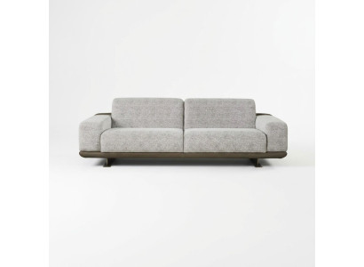 Sofa trzyosobowa 3 miejsce do siedzenia sofa tapicerowana szary materiał poliester kanapa nowoczesna