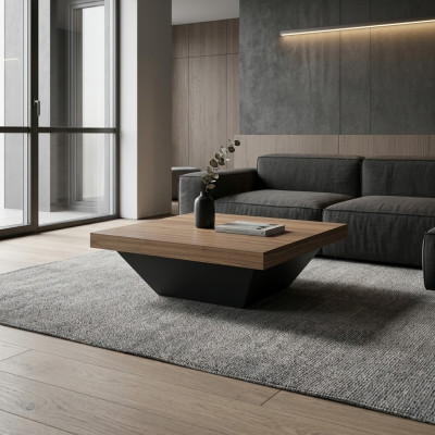 stolik kawowy Tabela Stolik Salon Brązowy Drewniany Stół Design Meble