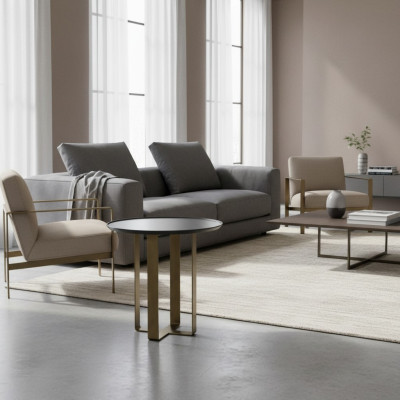 Stolik stolik kawowy Living Room Stal nierdzewna Gold Meble