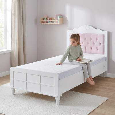 łóżko rozkładane Łóżko żłobek Meble do pokoju dziecięcego Rosa Drewno Chesterfield