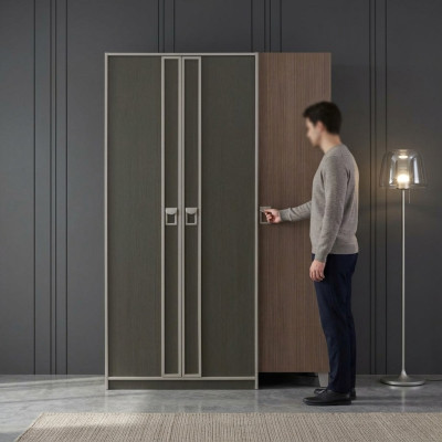 Szafka drewniana Szafa Szafka dziecięca Szafa Drewno szary design