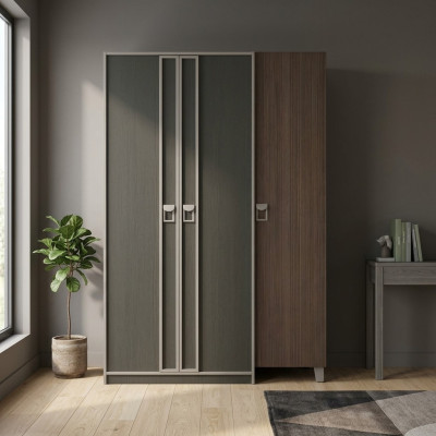 Szafka drewniana Szafa Szafka dziecięca Szafa Drewno szary design