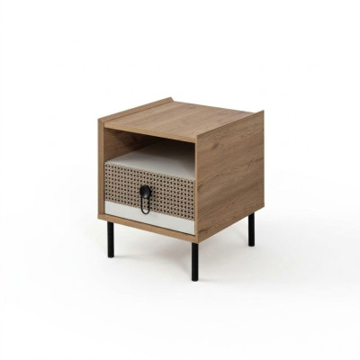 Konsole nocne Stolik nocny Drewno żłobek Modern Brown Tabela