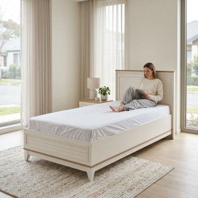 łóżko składane rama łóżka Łóżko żłobek ramy łóżka Biały Modern 100cm