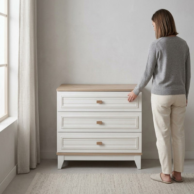 Komoda dziecięca Kredens Drewno żłobek Biały Szafa Nowoczesny Design