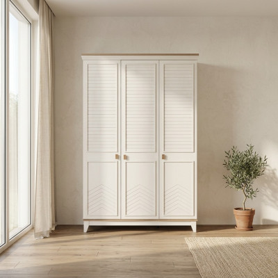 Szafa dziecięca Szafa Szafa drewniana Szafa Drewno Biały Modern