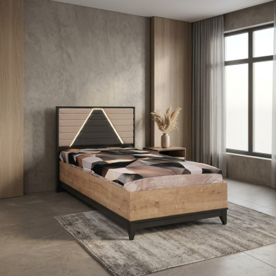 Łóżko 120 cm składane rama łóżka żłobek Brown Drewno łóżko Nowość