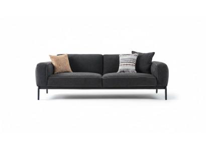 Elegancka sofa tapicerowana 3 miejsce do siedzenia kanapa trzyosobowa szara materiałowa nowoczesna sofa tapicerowana