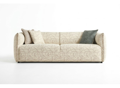 Sofa trzyosobowa 3 miejsce do siedzenia Sofa materiałowa w kolorze beżowym Materiał Nowoczesna sofa tapicerowana Nowość