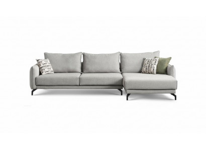 Kanapa L Shape Narożnikowa kanapa Żywy krajobraz Duża Sofa Szara Nowoczesna Sofa Tapicerowana