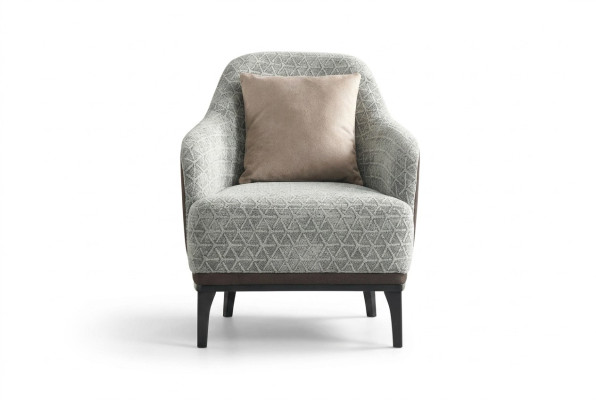 EarsFotel Fotel Single Seater 1 miejsce do siedzenia FabricFotel Grey Design Modern