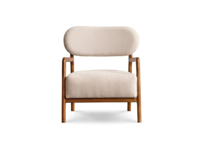 Nowoczesny Fotel jednoosobowy 1 miejsce do siedzenia FabricFotel Beige Design ClubFotel