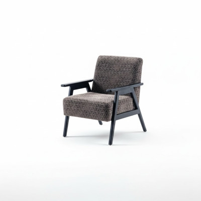 Pokój dzienny Fotel jednoosobowy 1 miejsce do siedzenia FabricFotel Grey Classic Nowość