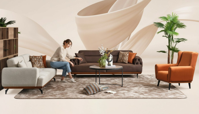 Zestaw kanapowy Sofa tapicerowana wielokolorowa trzyosobowa Sofa Fotel komplet materiałowy 3+3+1