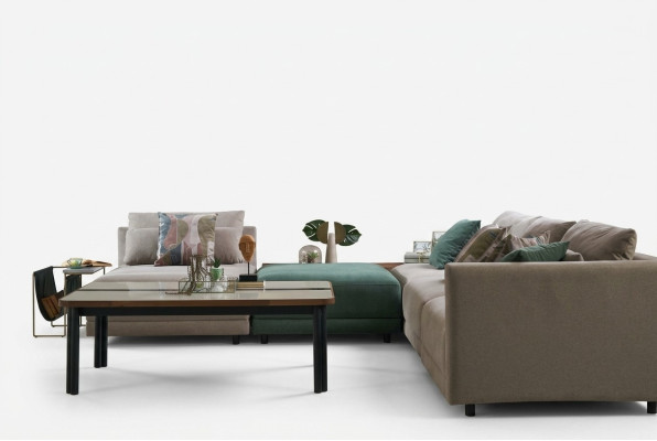 Narożnikowa kanapa Sofa w kształcie litery L Żywy krajobraz sofa materiałowa sofy tapicerowane beżowy design