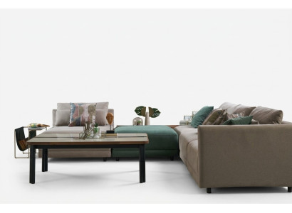 Narożnikowa kanapa Sofa w kształcie litery L Żywy krajobraz sofa materiałowa sofy tapicerowane beżowy design
