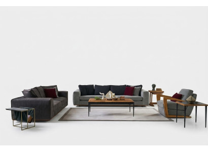 Nowoczesny Zestaw sofowy Zestaw sofowy jednoosobowa sofa tapicerowana w kolorze szarym