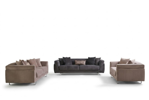 Zestaw kanapowy kompletne sofy sofa materiałowa sofy tapicerowane beżowy zestaw 4 sztuki