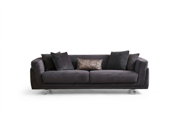 Sofa z funkcją łóżka Sofa 3 miejsce do siedzenia Szara Sofa materiałowa trzyosobowa