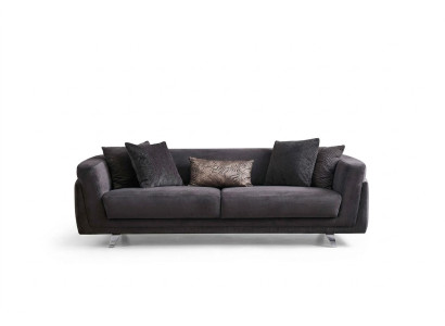 Sofa z funkcją łóżka Sofa 3 miejsce do siedzenia Szara Sofa materiałowa trzyosobowa