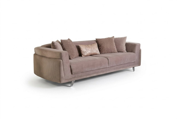 Sofa trzyosobowa z funkcją spania sofa 3 miejsce do siedzenia Sofa materiałowa w kolorze beżowym