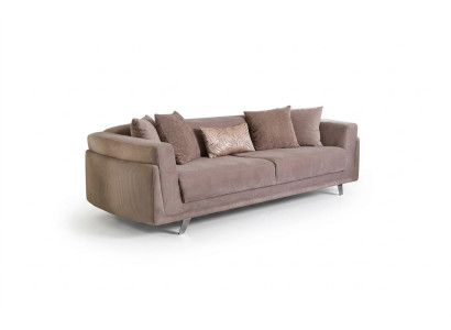 Sofa trzyosobowa z funkcją spania sofa 3 miejsce do siedzenia Sofa materiałowa w kolorze beżowym